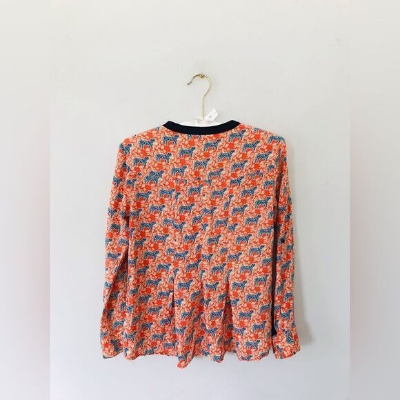 Anthropologie Vanessa Virginia Honore Tiger Print Blouse - Picture 9 of 9
